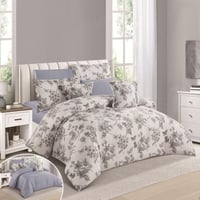 مفرش لورين قطن 100% ناعم وبارد -مقاس مزدوج 8 قطع