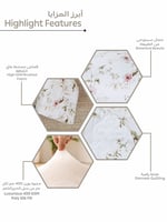 مفرش نفر ونص بنقشة زهور تضيف لمسة راحة للغرفة