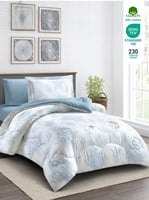 مفرش نورش وجهين قطن 100% مفرد ونص 4 قطع