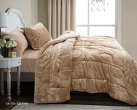 طقم لحاف ليندا الفاخر مخمل شتوي مفرد ونص 4 قطع