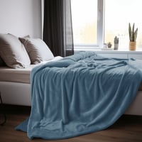 بطانية خفيفة مخمل -ازرق بحيرة