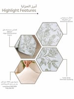 مفرش نفر ونص صيفي بطباعة زهور فخمة