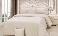 مفرش الغيمه الفندقي كوين 5 قطع - كريمي