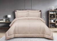 طقم مفرش جاكار بحشوة ثابتة 6 قطع