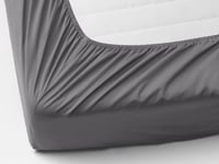 تلبيسة لحاف بدون حشوة مزدوج 4 قطع - رمادي غامق