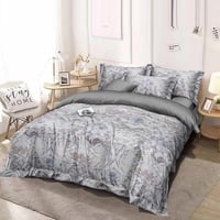 مفرش صيفي مزدوج 8 قطع -رصاصي