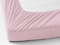 شرشف فيتد مطاط مزدوج 3 قطع - وردي