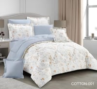 مفرش قولدن قطن مفرد ونص 4 قطع