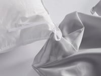 تلبيسة لحاف بدون حشوة مزدوج 4 قطع - رمادي غامق