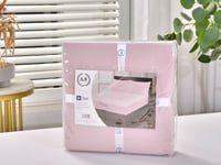 شرشف فيتد مطاط مزدوج 3 قطع - وردي