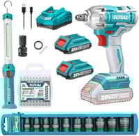 دريل شد كفرات بطارية 300 نيوتن 20 فولت مع كشاف وطق...