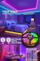 لمبة لد شريط ملون 10 متر USB مع ريموت تحكم عن بعد