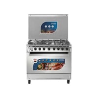 فرن جنرال سوبريم غاز 5 شعلات 60*90 سم استيل اشعال...