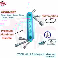 طقم مفتاح حبه قابل للطي 6 قطع توتال THFND061 total...