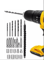 مفك و دريل شحن مثقاب لاسلكي 2 في 1 مكون من 24 قطعة...