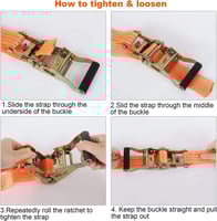 حزام ربط مشد كونتينر شاحنات عرض 5سم × 10 متر