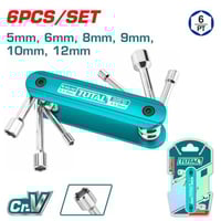 طقم مفتاح حبه قابل للطي 6 قطع توتال THFND061 total...