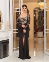 فستان الليل الملكي (اسود)