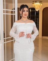 فستان همس الفخامة (ابيض)