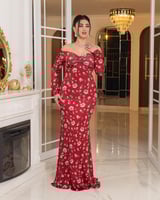 فستان همسة الزهور