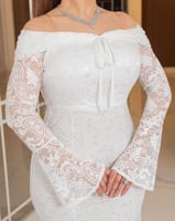 فستان همس الفخامة (ابيض)