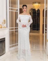 فستان همس الفخامة (ابيض)