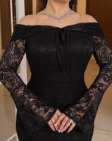 فستان همس الفخامة (اسود)