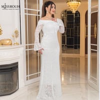 فستان همس الفخامة (ابيض)