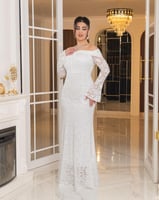 فستان همس الفخامة (ابيض)