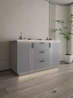 بكج ركن القهوة مقاس لون رمادي مقاس 140 باضاءة مخفي...