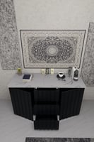 ركن القهوة بنقشات دائرية, واضاءة مخفية