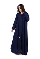 عبايه شيفون لمعه كحلي