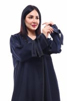 عبايه كريب ملون بدقة خياطه ناعم