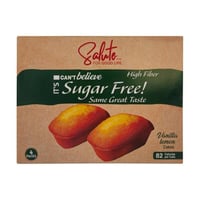 كيك فانيلا وليمون خالي من السكر 4 قطع