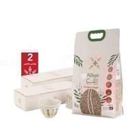 قهوة سعودية بن لقمتي + 2 بوكس فناجيل