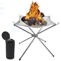 منقل حطب وفحم متنقل سهل الاستخدام (المقاس الكبير)