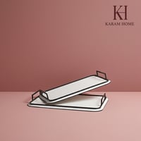 صينية تقديم جلد حجم وسط