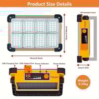 كشافات رحلات وطوارئ مع باور بنك لشحن الجوالات