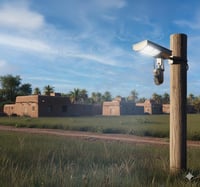 كاميرا طاقة شمسية مع كشاف 2 في 1