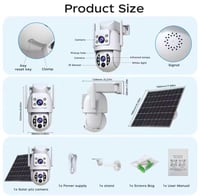 كاميرات طاقة شمسية واي فاي بعدستين