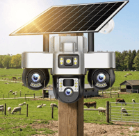 كاميرا طاقة شمسية 3 عدسات متحركة بنظام الشريحة