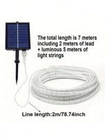 شريط إضاءة LED مدعوم بالطاقة الشمسية - 7 متر - 300...