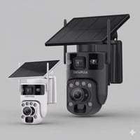 كاميرات طاقة شمسية عدستين - 12mp-50x -شريحة