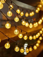 عقد إضاءة بالطاقة الشمسية 100 خرزة مضيئة - 10 متر