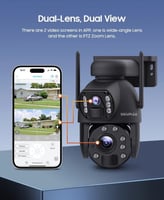 كاميرات طاقة شمسية شريحة - بعدستين متحركتين وبدقة...