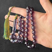 سبحة زعفران 11 ملم بيض الحمام