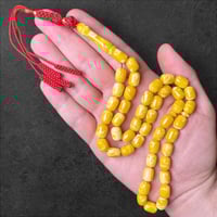 سبحة تراب كهرمان لبناني 8 ملم