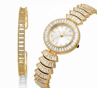 ساعة EVERD نسائي استيل طقم اسوارة