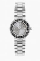 Silver watch and white dial