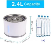 نافورة للقطط والطيور 2.4لتر